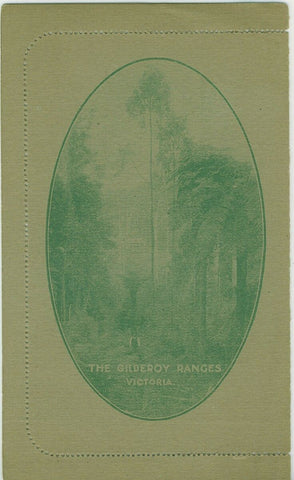 Australia Letter card 1½d KGV The Gilderoy Ranges, trees LC 51-52 Mint