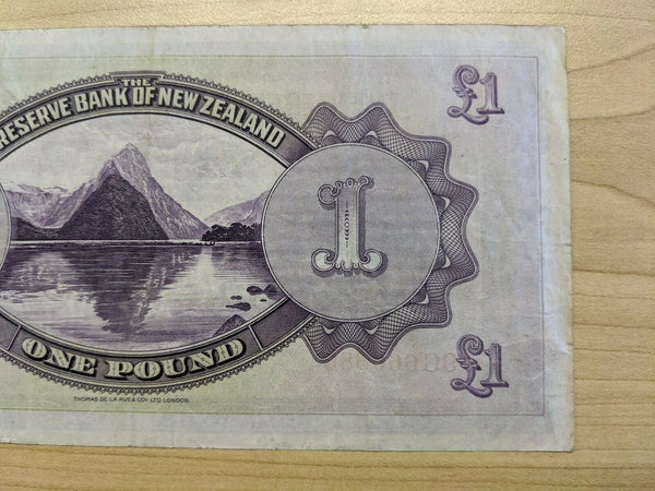 New Zealand 1934 The Reserve Bank One Pound £1 Maori King Tawhiao Banknote