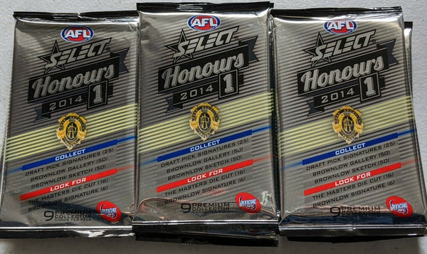 2014 AFL Select Honours 1 10 x Sealed Packets