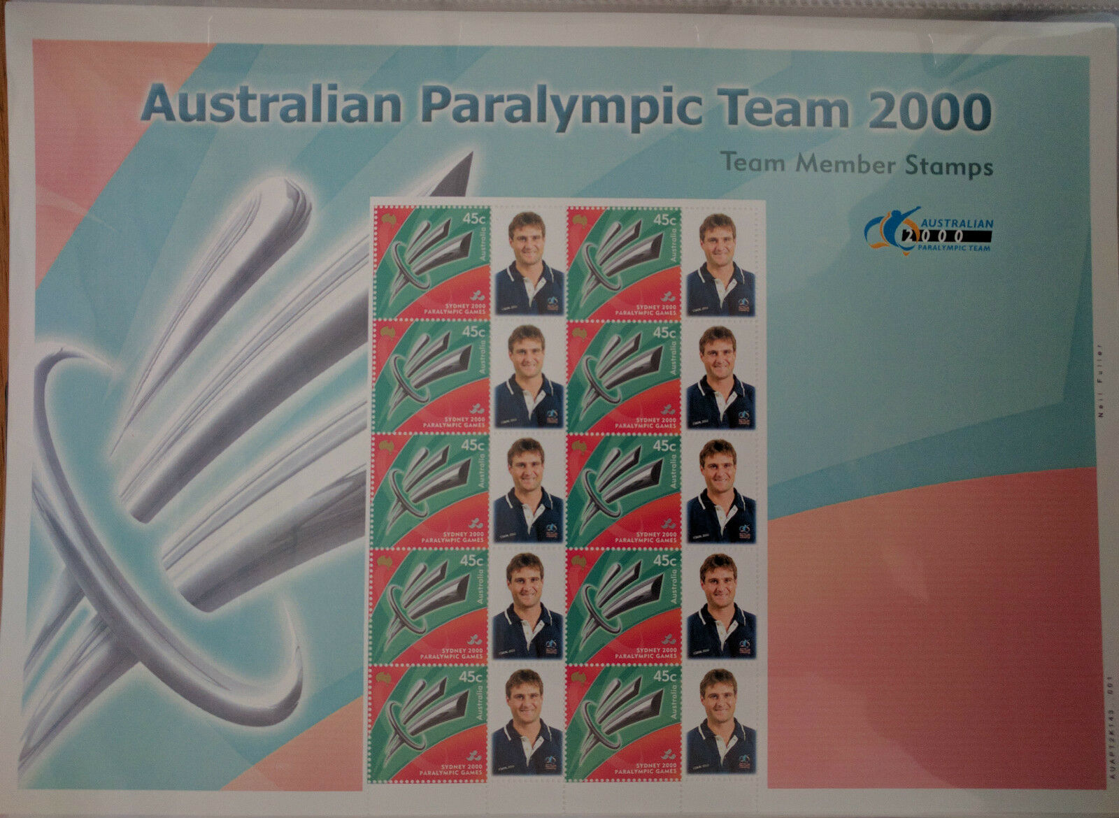 Australia Post 2000 Paralympic Team Member Stamps Neil Fuller