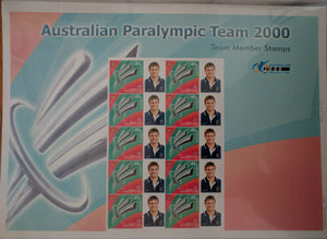 Australia Post 2000 Paralympic Team Member Stamps Neil Fuller
