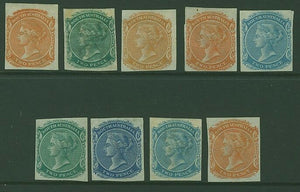 SA Australian States 1875 2d colour trials (9) Lovely group of underrated items