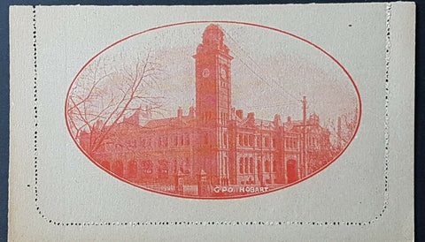 Australia Letter card 1½d KGV GPO Hobart cancelled to order Melbourne