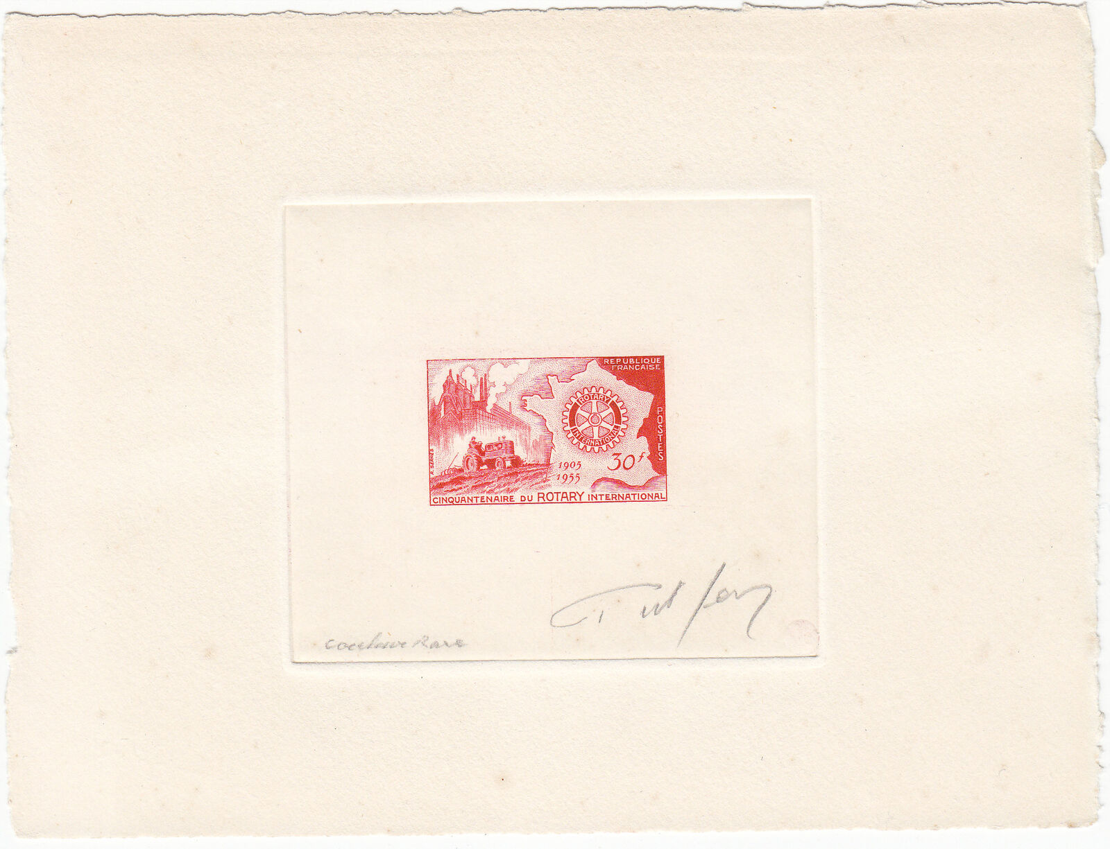 France SG 1235 Rotary Issue in bright red Die Proof Only 5 exist