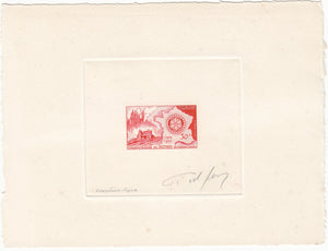 France SG 1235 Rotary Issue in bright red Die Proof Only 5 exist