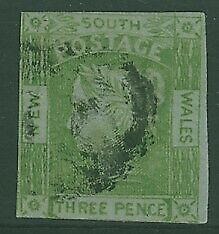 NSW Australian States SG 67 3d green three margins Used