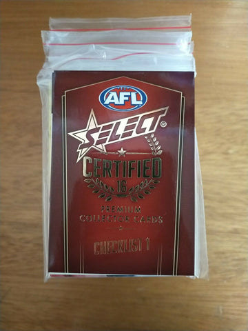 2016 AFL Select Certified Base Set