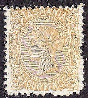 Tasmania Australian States SG 147b 4d Buff Sideface Mint Stamp