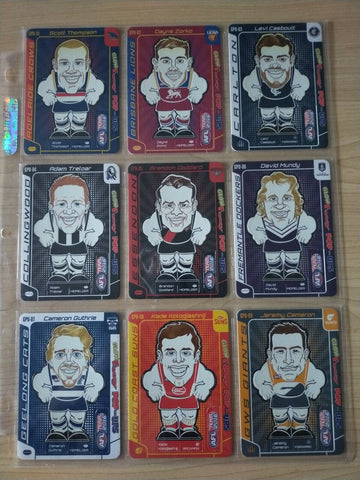 2016 Teamcoach Glow Pop-Ups Complete Set Of 18 Cards