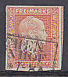 Prussia, German States Germany,Miche 13   ½ Sgr / 6 Pf dark reddish-orange Used.