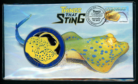 Australia - 2014 - Things That Sting Stingray Medallion PNC/FDC - Limited Ed.