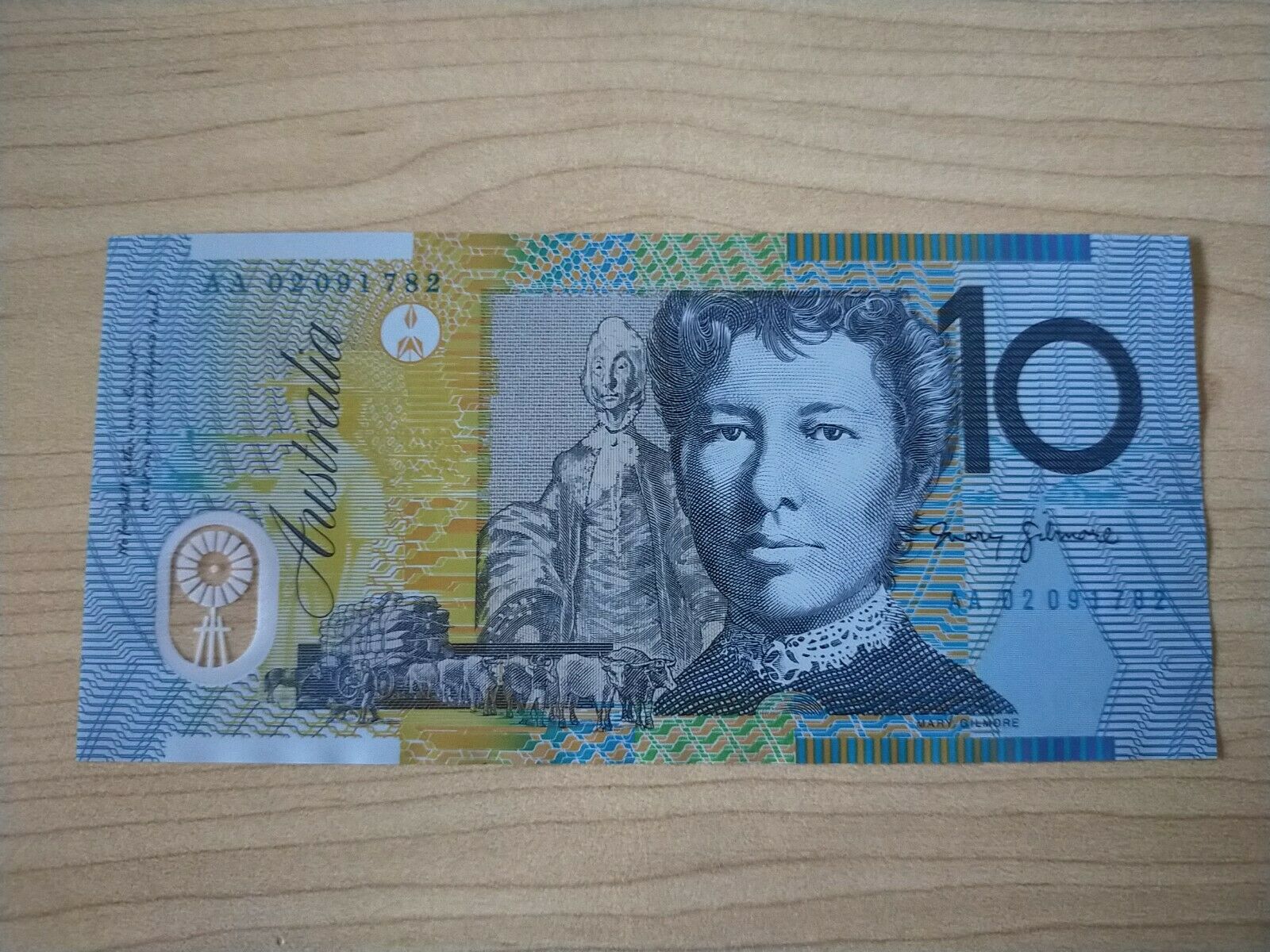 Australian $10 R320aF McFarlane Henry First Prefix Uncirculated Banknote