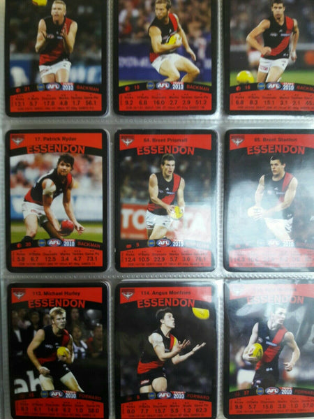 Complete 2010 Teamcoach Common Card Base Set