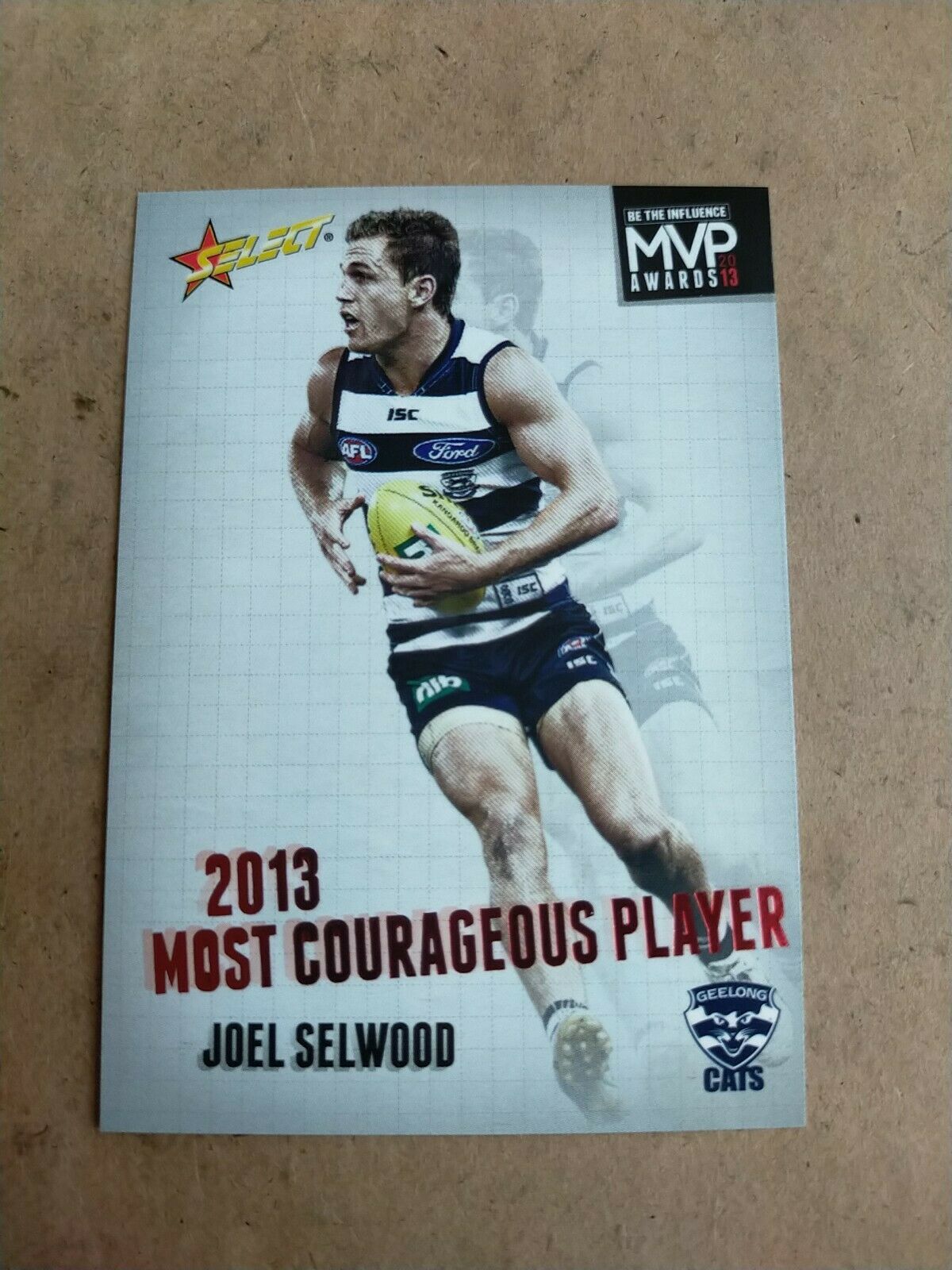 Select 2013 MVP Awards Joel Selwood Most Courageous Player Geelong Cats