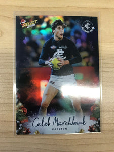 AFL 2018 Select Christmas Holofoil Card X32 - Carlton Blues, Caleb Marchbank