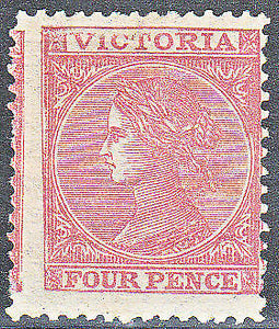 Victoria Australian States SG 110c 4d Pink Perf 12 Mint no gum