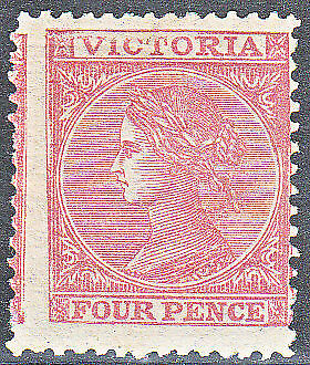 Victoria Australian States SG 110c 4d Pink Perf 12 Mint no gum