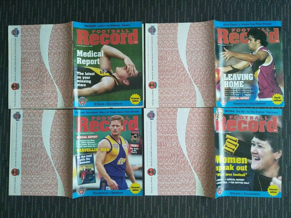 Lot Of 1996 AFL Football Records Collingwood Games x 21