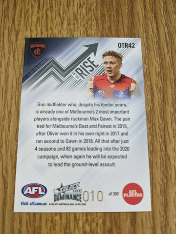 2020 Select Dominance On The Rise (OTR42) Clayton Oliver Melbourne No.10/350