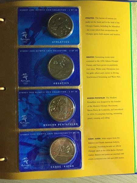 Australia 2000 Royal Australian Mint $5 Sydney Olympic Games Set of 28