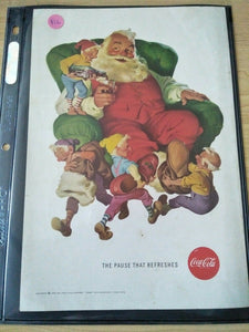 Coca-Cola 1960 Vintage Original Advertisement - Santa