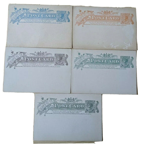 Victoria Australia 5 Federation Post Cards. One People One Empire One Destiny