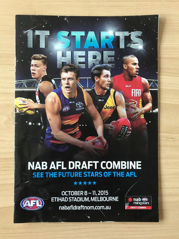 2015 Oct 8-15 AFL NAB AFL Draft Combine Record Slightly Damaged As Per Pictures