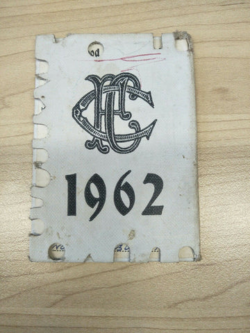 VFL 1962 Collingwood Football Club Season Ticket No. 6628