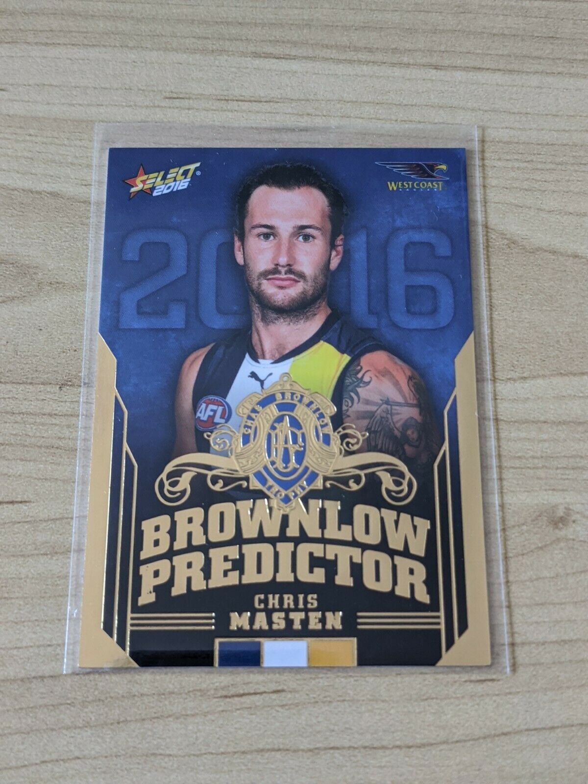 2016 AFL Select Brownlow Predictor Chris Masten Low Number 009