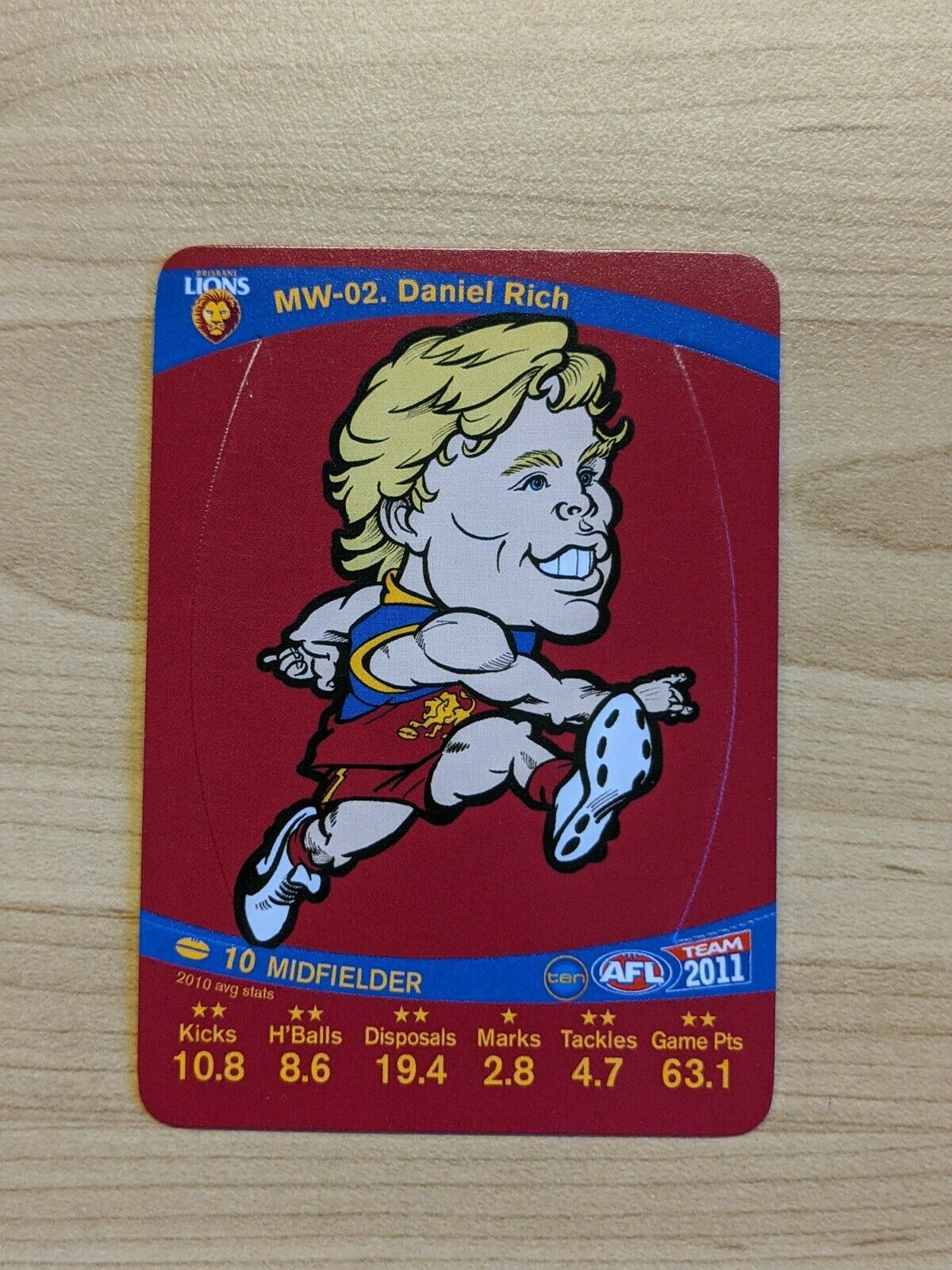 2011 Magic Wildcard Printing Error Daniel Rich Brisbane Lions