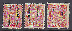 Tonga Pacific Islands SG 29/31 Surcharge set of 3 Mint