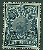 Victoria Australian States Australia SG 432 £2 Two Pound Dull Blue KEVII MLH