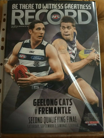2013 2nd Qualifying Final AFL Football Record Geelong v Fremantle