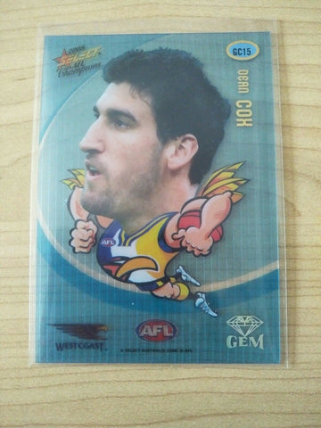 2008 Select AFL Champions Gem Card Dean Cox West Coast Eagles
