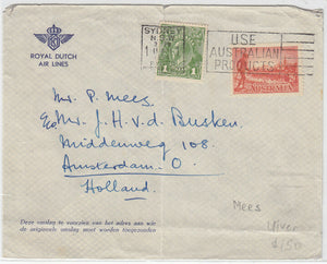 Australia- Holland 1934 Royal Dutch Air Lines Victoria Centenary flight by Uiver