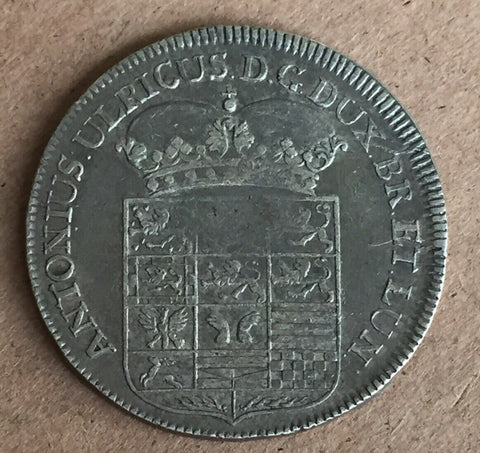 Germany Brunswick-Wolfen Butter. 1705 2/3 Thaler about Uncirculated