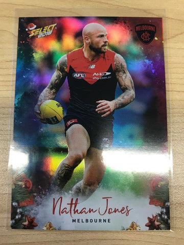 AFL 2018 Select Christmas Holofoil Card X124 - Melbourne Demons, Nathan Jones