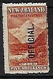 NZ New Zealand SG O67 Official 5s deep red Mount Cook MLH