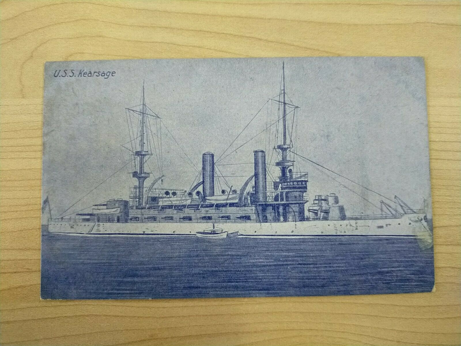 American Vintage USS Kearsage American Fleet Souvenir Postcard