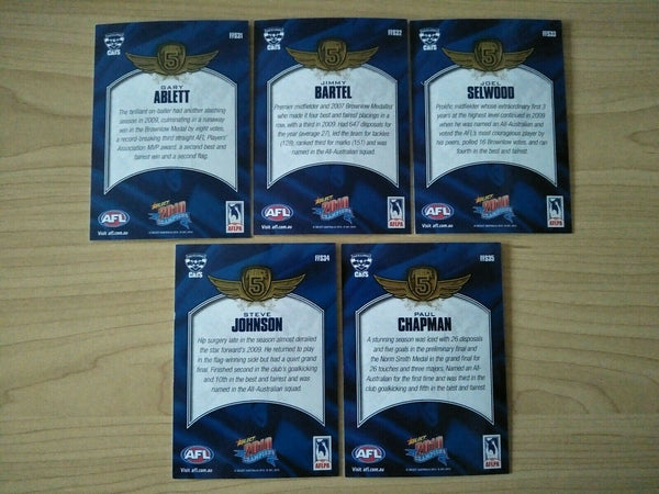 2010 Select Champions Gold Force Signature Team Set Of 5 Cards Geelong Cats