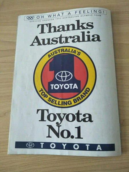 AFL 1992 Camry Adelaide Crows v Collingwood. Souvenir Football Record