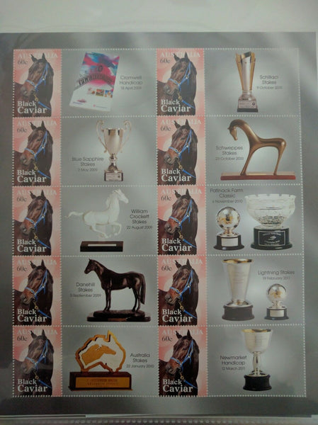 Australia SES Special Sheet horse racing Black Caviar 25 Wins Trophies 3 Sheets