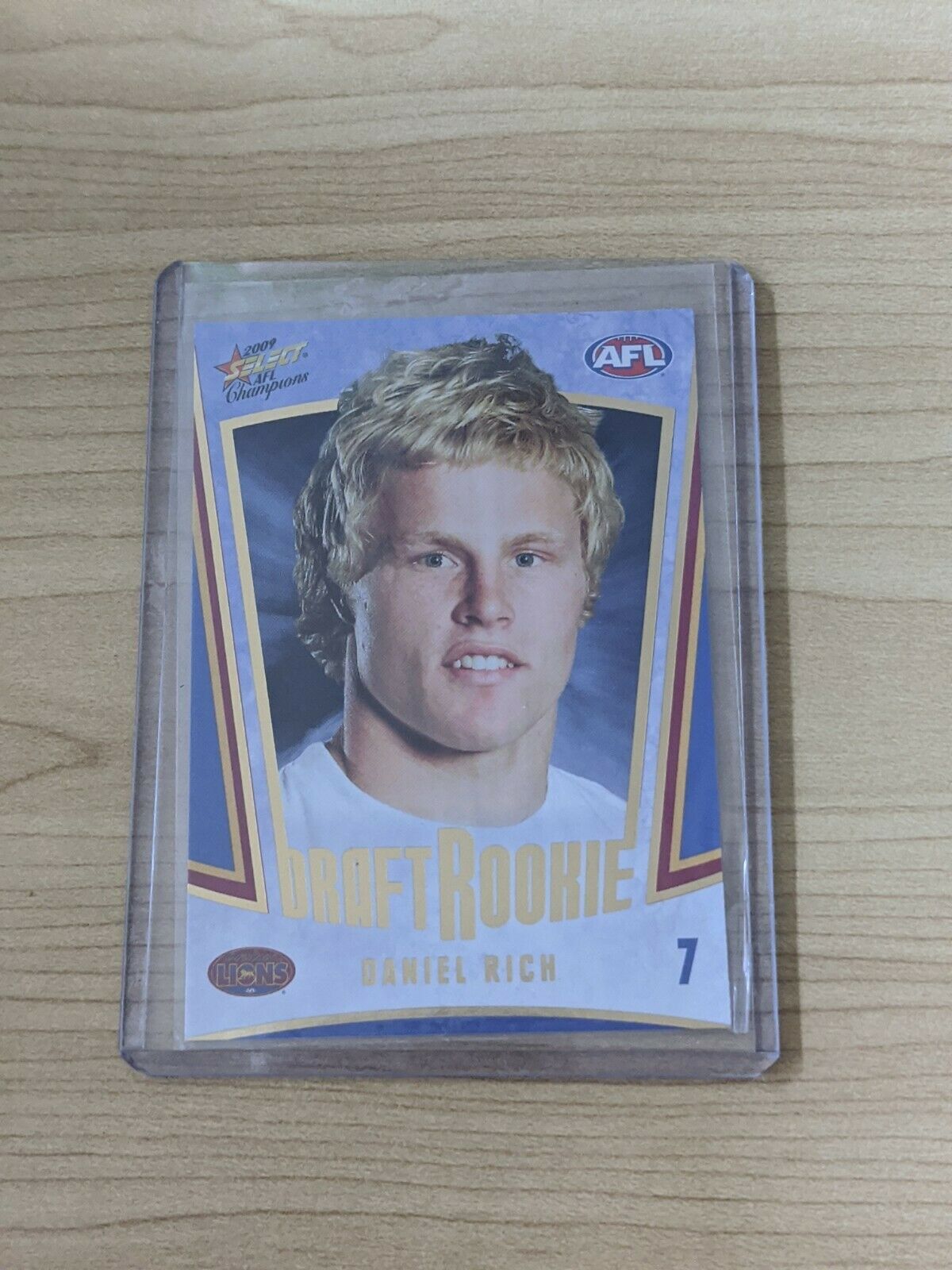 2009 AFL Select Champions DANIEL RICH Brisbane Lions Draft Rookie Card