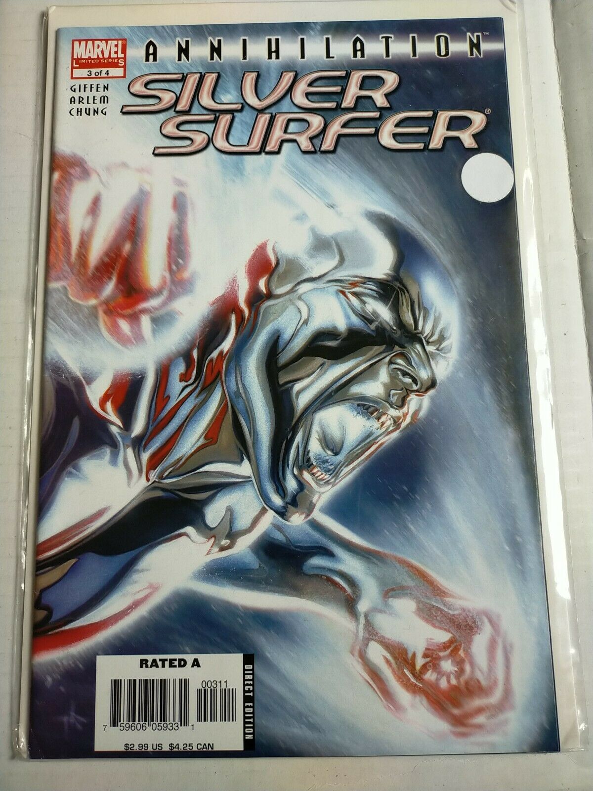 Marvel 2006 Annihilation Silver Surfer Comic Limited Series 3 of 4
