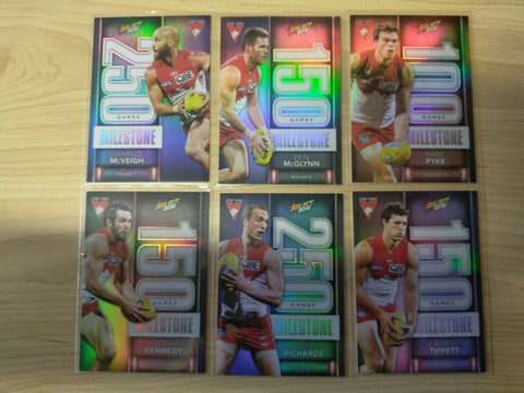 2016 Select Milestones Sydney Team Set Of 6 Cards