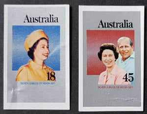 Australia 1977 Silver Jubilee proofs on cardboard. Slight creasing but scarce.