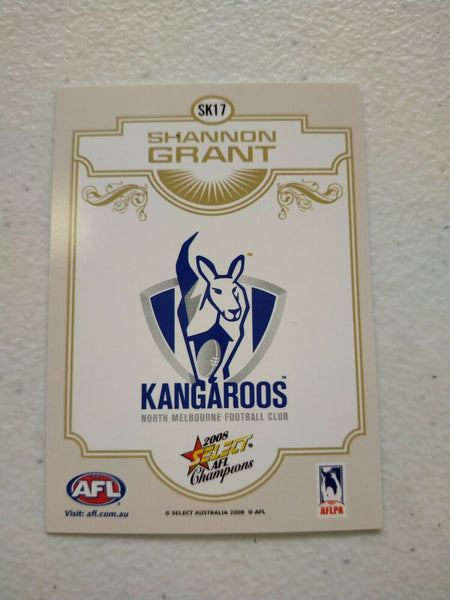 2008 Select AFL Champions Sketch Card Shannon Grant North Melbourne