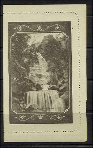 Australia Letter Card 1d Kangaroo Bridal Veil Falls NSW Mint. LC15-17 waterfalls