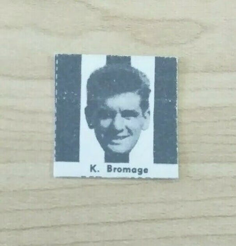 VFL 1956 Argus Newspaper Fireside Footballers Collingwood K Bromage Football Card