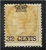 Straits Settlements on India SG 9 32c on 2a yellow Queen Victoria MH